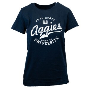 utah state university aggies womens tshirt navy